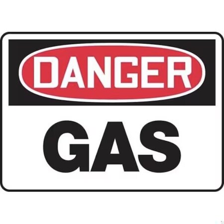 Accuform OSHA DANGER SAFETY SIGN GAS 10 X MCHL019VA MCHL019VA